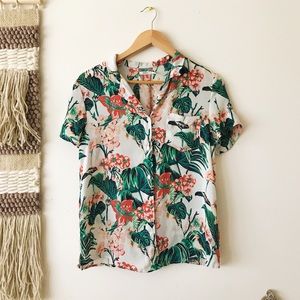 Kimchi Blue Hawaiian 🌺 Patterned Blouse